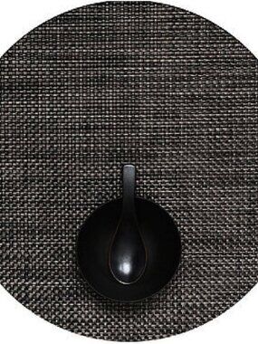 Chilewich Basketweave Round Placemat in Black